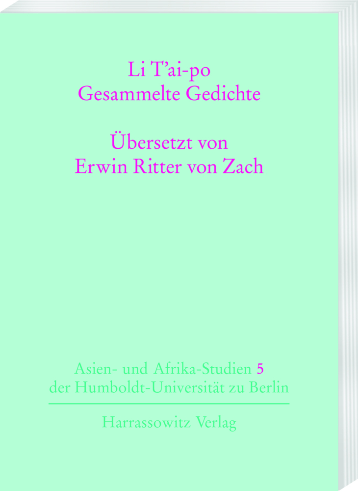 Cover: 9783447042796 | Li T'ai-po - Gesammelte Gedichte. Tl.1 | Hartmut Walravens | Buch