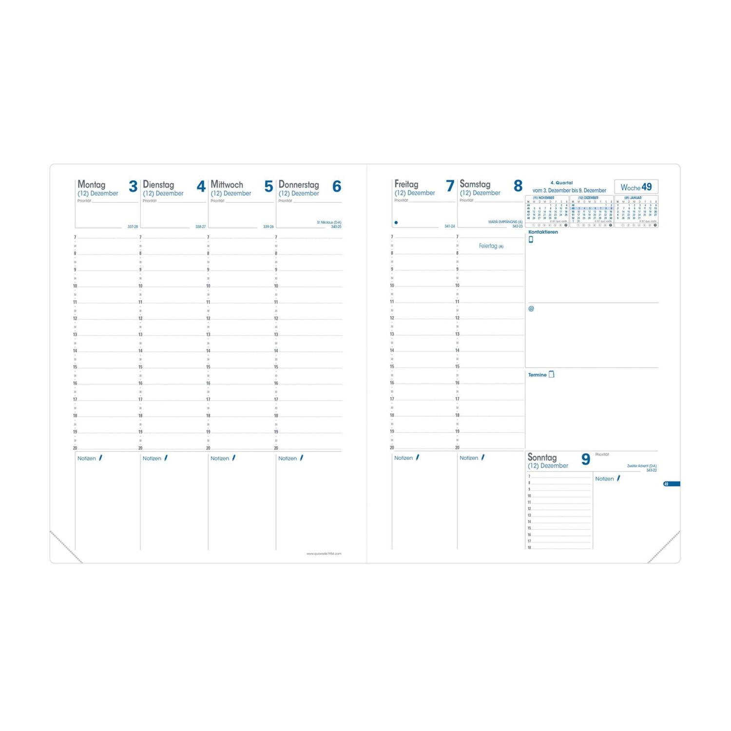 Bild: 3371010479863 | Trinote VZ Club Navyblau 2025 | Kalender im Schreibtischformat | Vadis