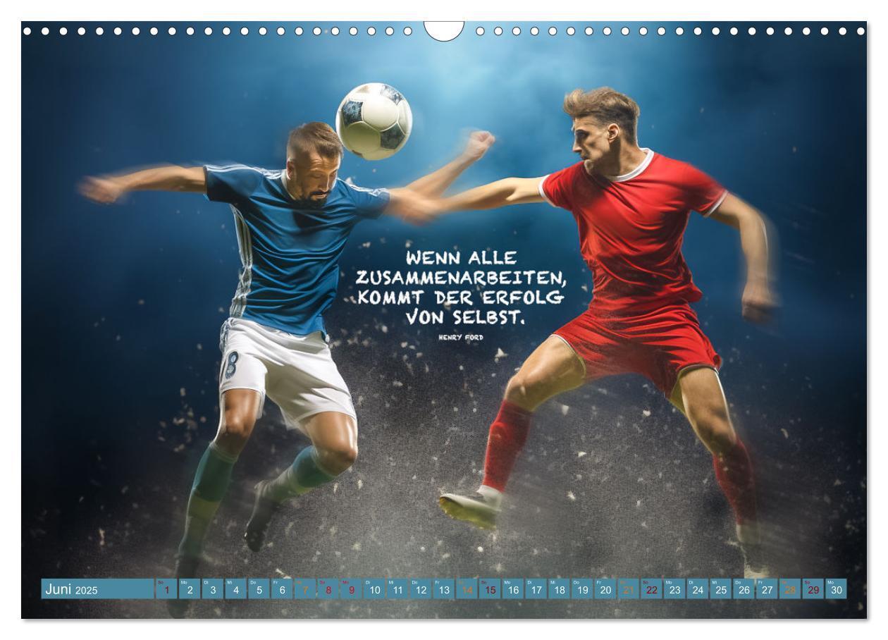 Bild: 9783457160794 | Fußball und tolle Sprüche (Wandkalender 2025 DIN A3 quer), CALVENDO...