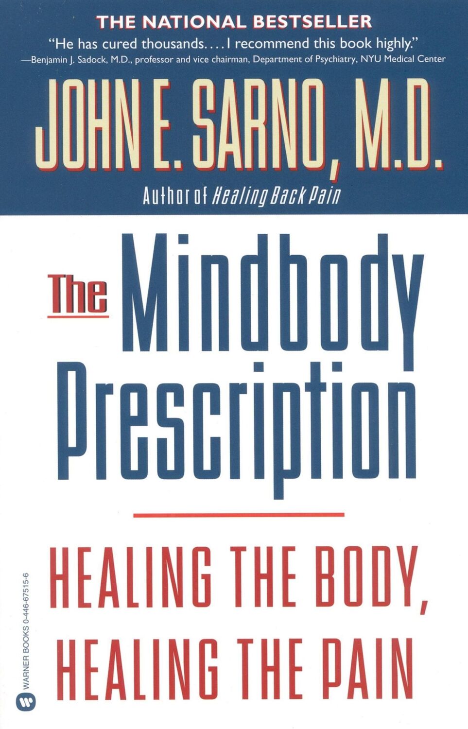 Cover: 9780446675154 | The Mindbody Prescription | Healing the Body, Healing the Pain | Sarno