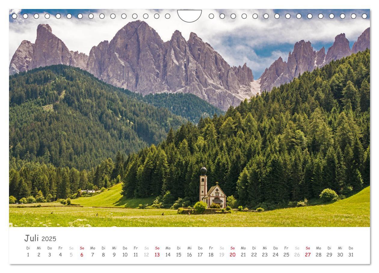 Bild: 9783435305407 | Südtirol - Land der Berge und Seen (Wandkalender 2025 DIN A4 quer),...