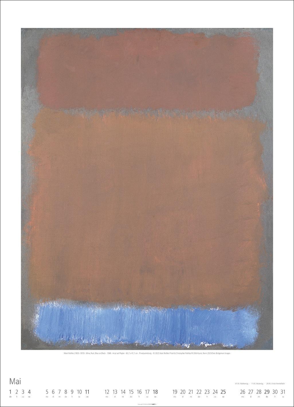 Bild: 9783839900062 | Mark Rothko Kalender 2025 | Kalender | Spiralbindung | 14 S. | Deutsch