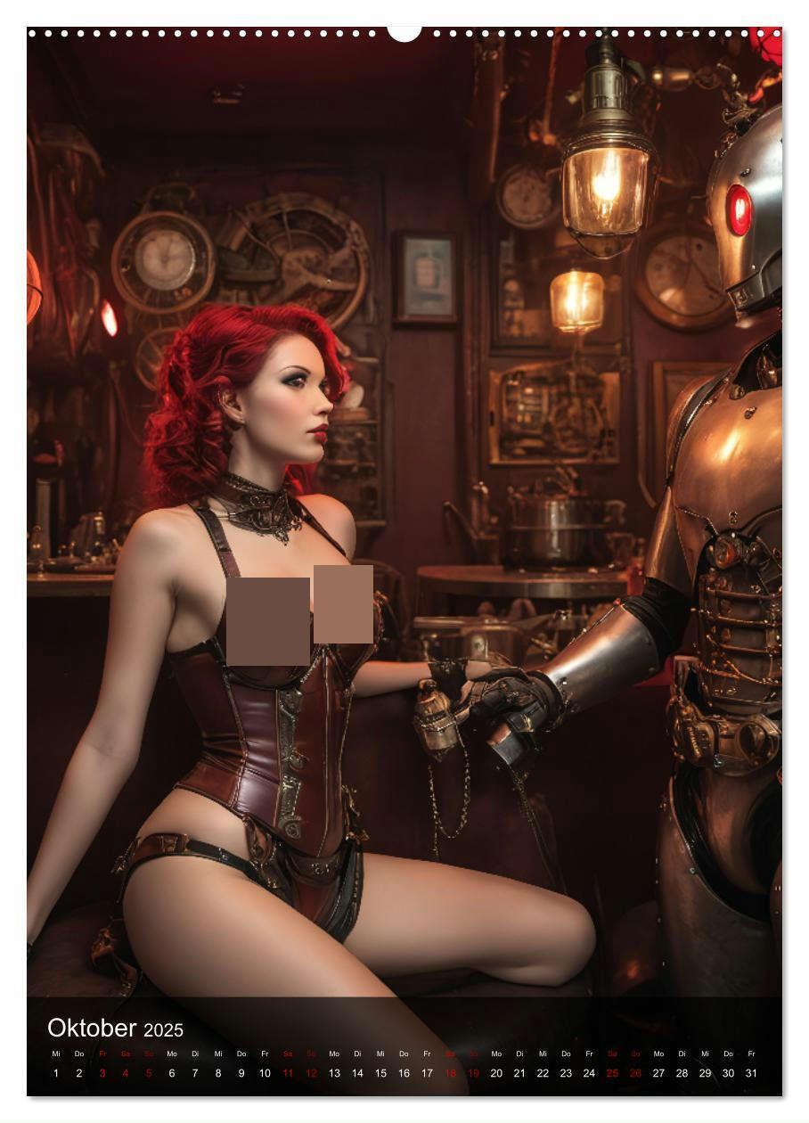 Bild: 9783383791208 | Steampunk - Stadtleben - Rotlichtviertel (Wandkalender 2025 DIN A2...