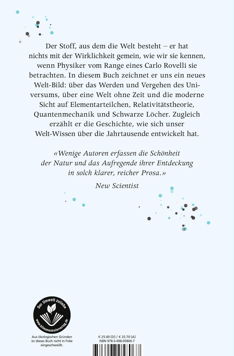 Rückseite: 9783498058067 | Die Wirklichkeit, die nicht so ist, wie sie scheint | Carlo Rovelli