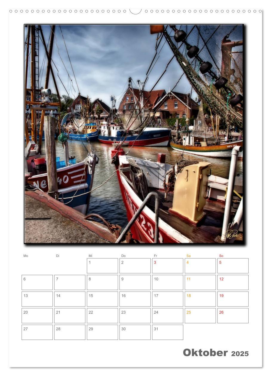 Bild: 9783457049457 | Ostfriesland - Hafen Neuharlingersiel (Wandkalender 2025 DIN A2...