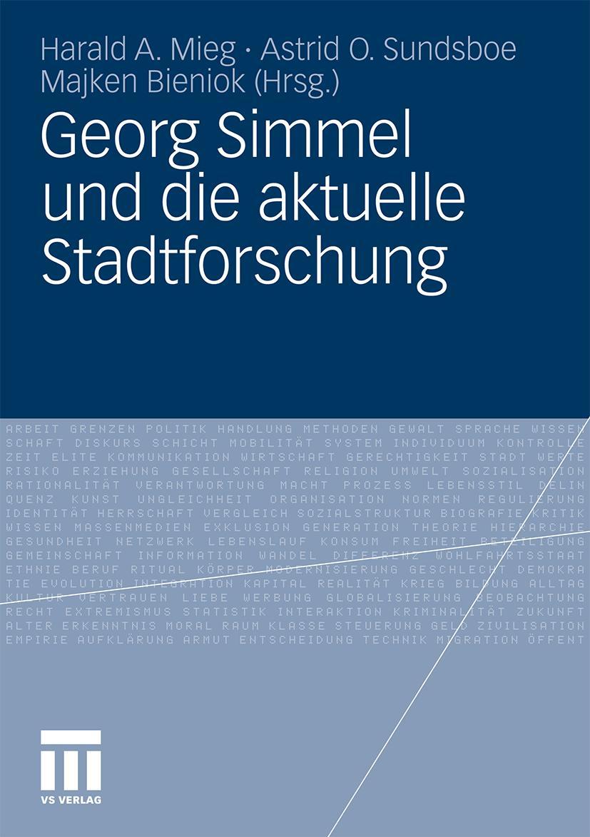 Cover: 9783531170343 | Georg Simmel und die aktuelle Stadtforschung | Harald A. Mieg (u. a.)