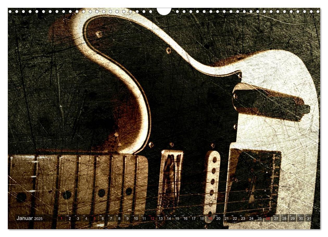 Bild: 9783435728282 | GITARREN Vintage Art (Wandkalender 2025 DIN A3 quer), CALVENDO...