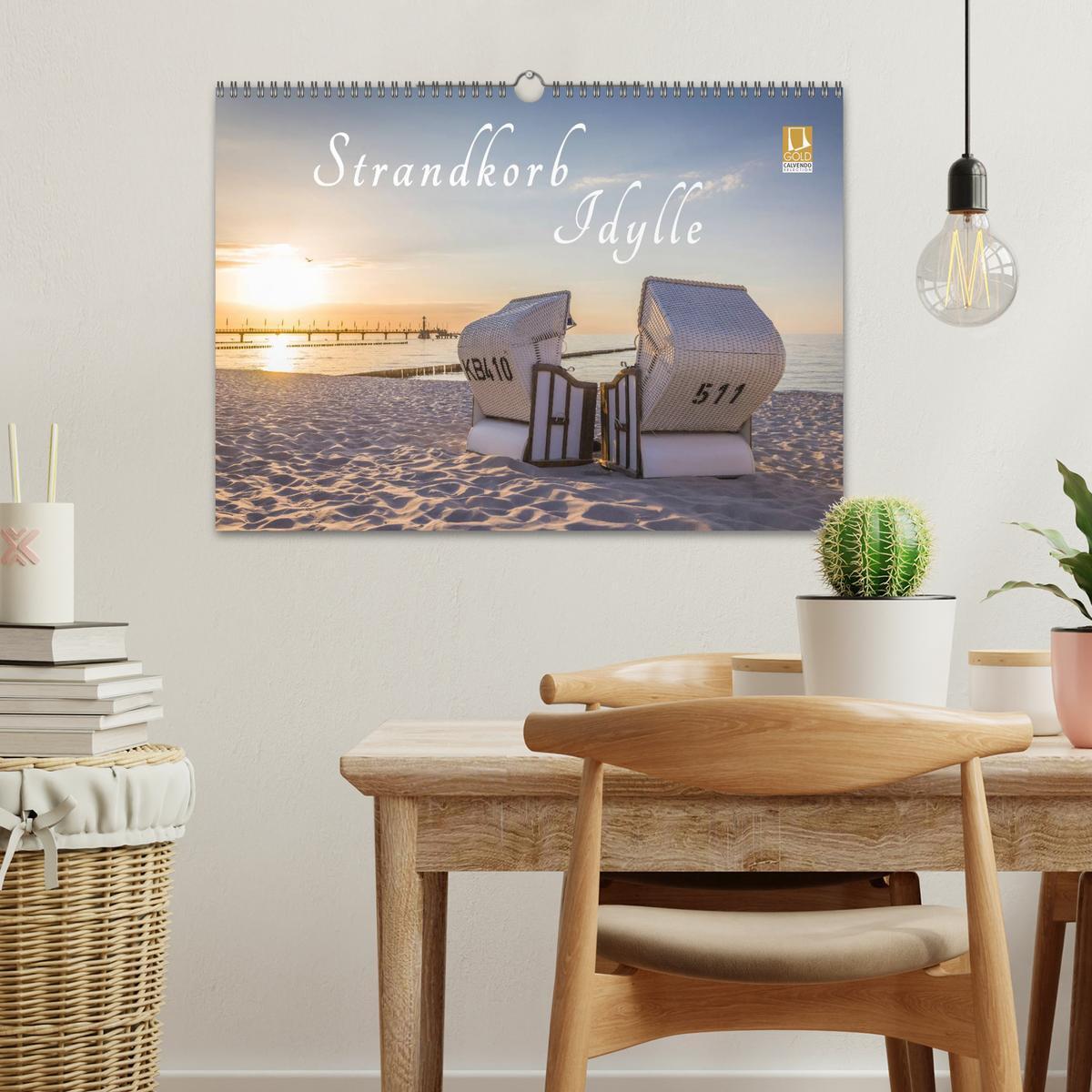 Bild: 9783435571703 | Strandkorb Idylle (Wandkalender 2025 DIN A3 quer), CALVENDO...