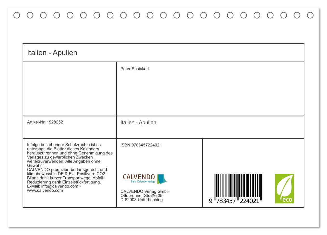 Bild: 9783457224021 | Italien - Apulien (Tischkalender 2025 DIN A5 quer), CALVENDO...