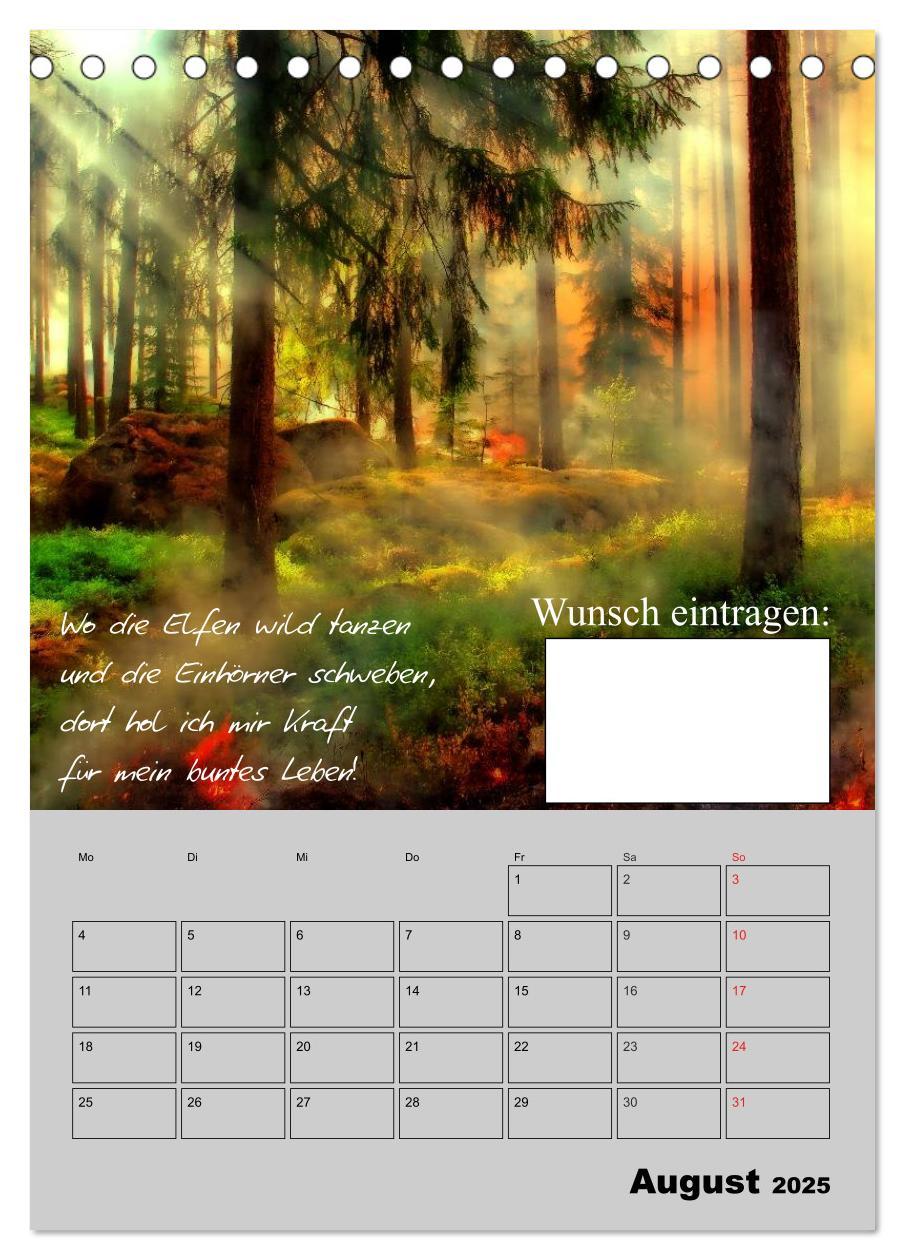 Bild: 9783457017487 | Wunsch- und Zauberkalender (Tischkalender 2025 DIN A5 hoch),...