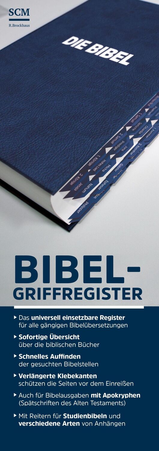 Cover: 9783417257816 | Bibel-Griffregister blau | Stück | Ware (sonst.) | Deutsch | 2017