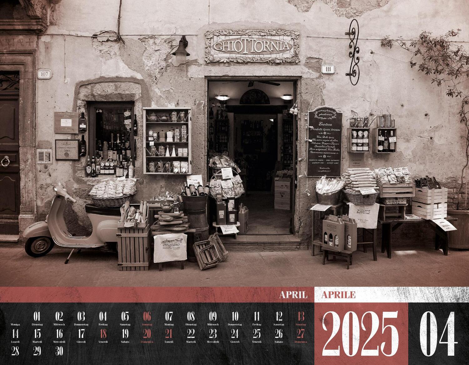 Bild: 9783838425238 | La Dolce Vita - Italienische Lebensart Kalender 2025 | Kunstverlag