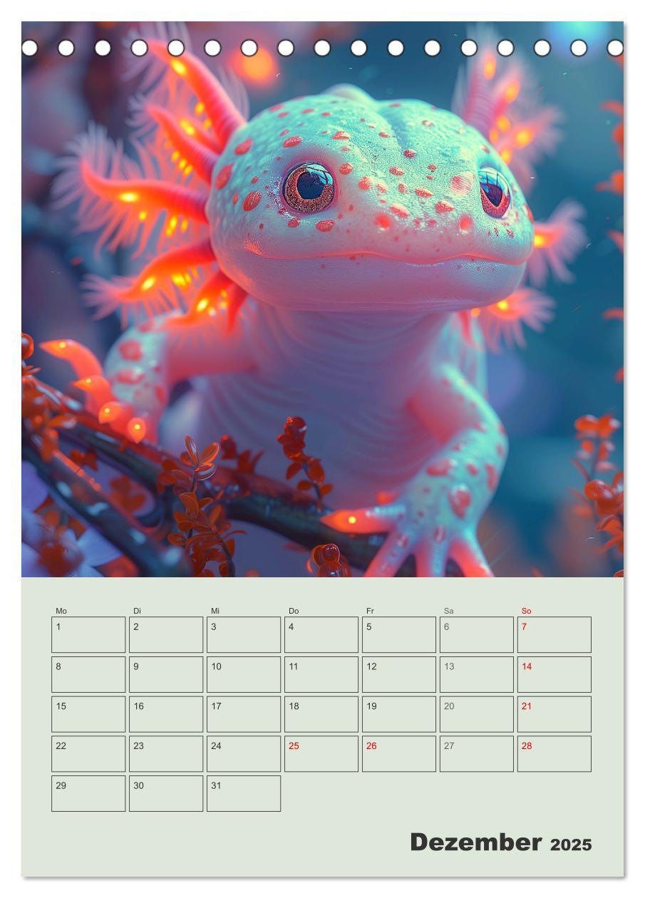 Bild: 9783383807909 | Axolotl. Lustiger Schwanzlurch mit Superkräften (Tischkalender 2025...