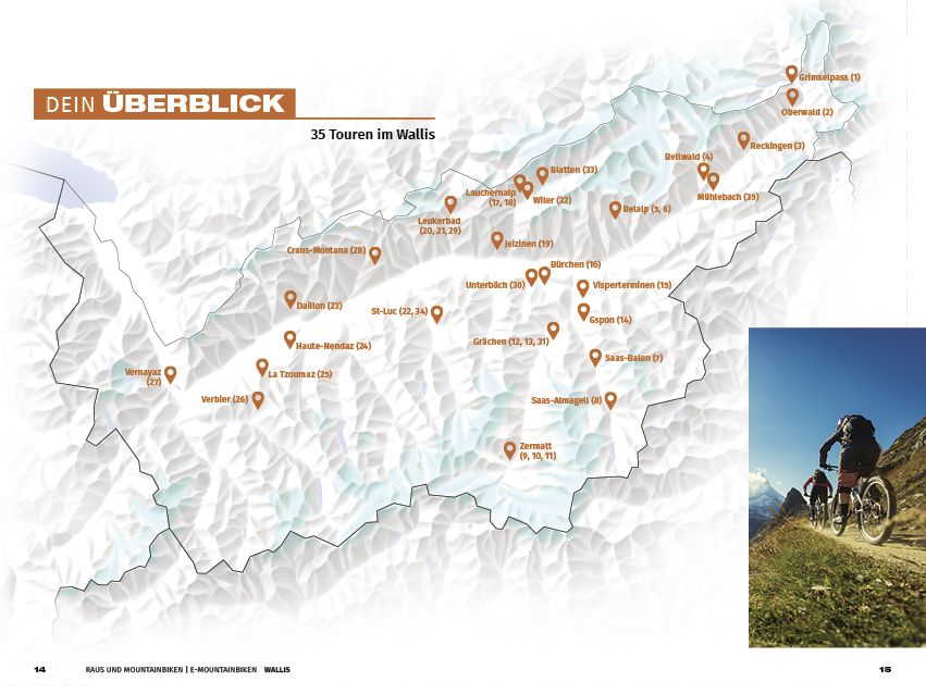 Bild: 9783259037775 | Wallis Raus und Mountainbiken E-Mountainbiken | AG | Taschenbuch