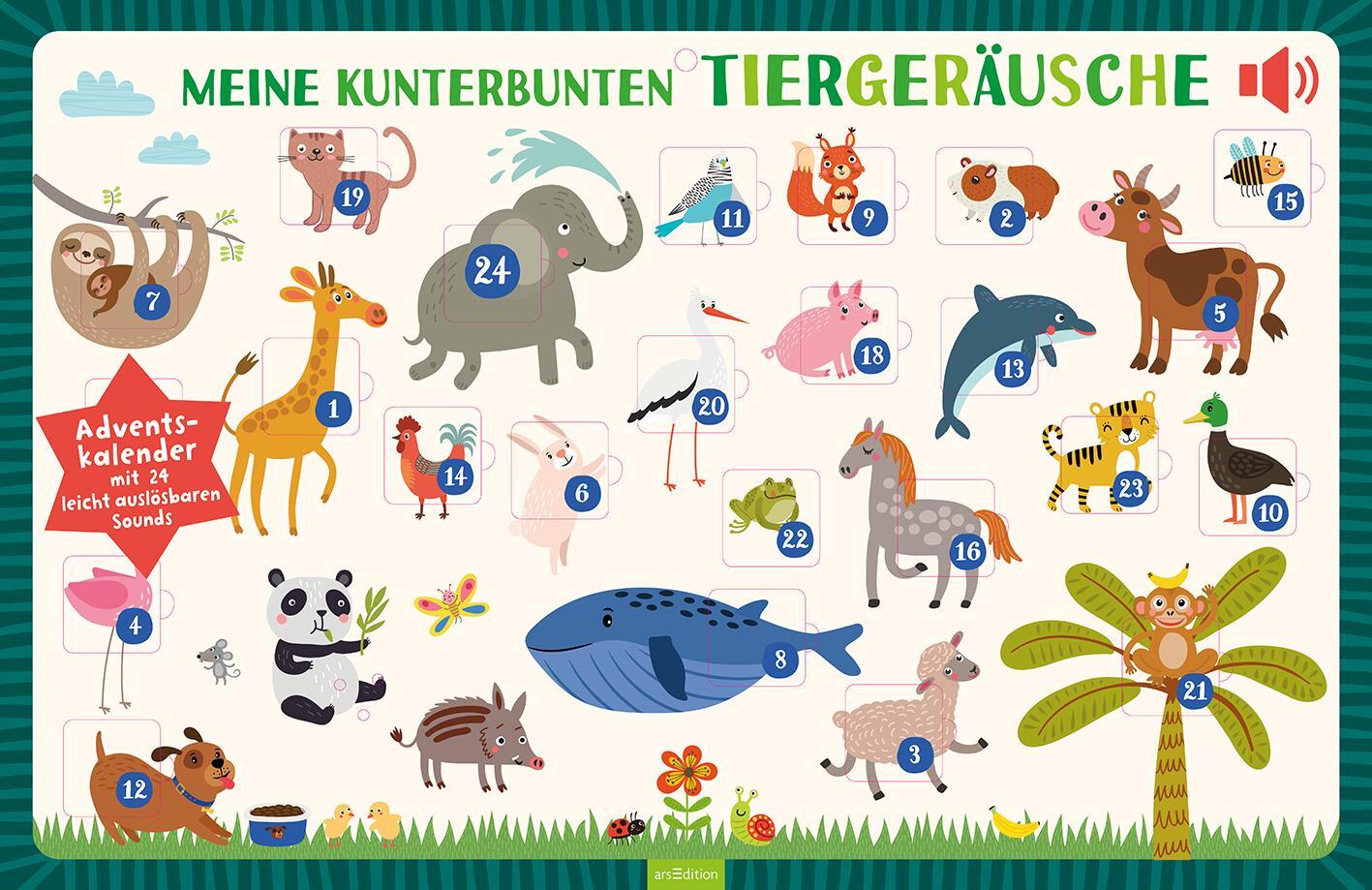 Cover: 4014489129042 | Meine kunterbunten Tiergeräusche | Kalender | 1 S. | Deutsch