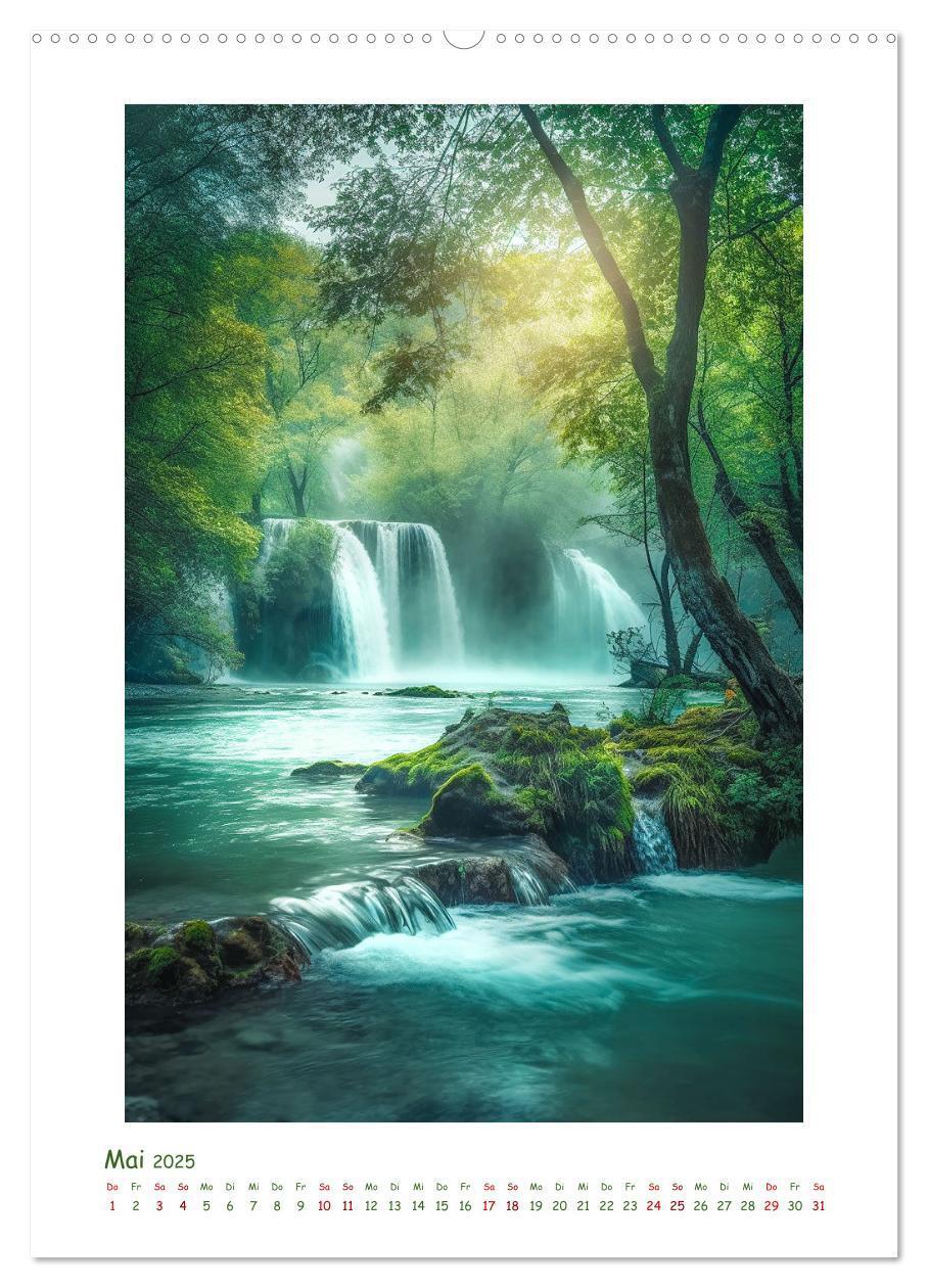 Bild: 9783435856916 | Malerische Wasserfälle (Wandkalender 2025 DIN A2 hoch), CALVENDO...