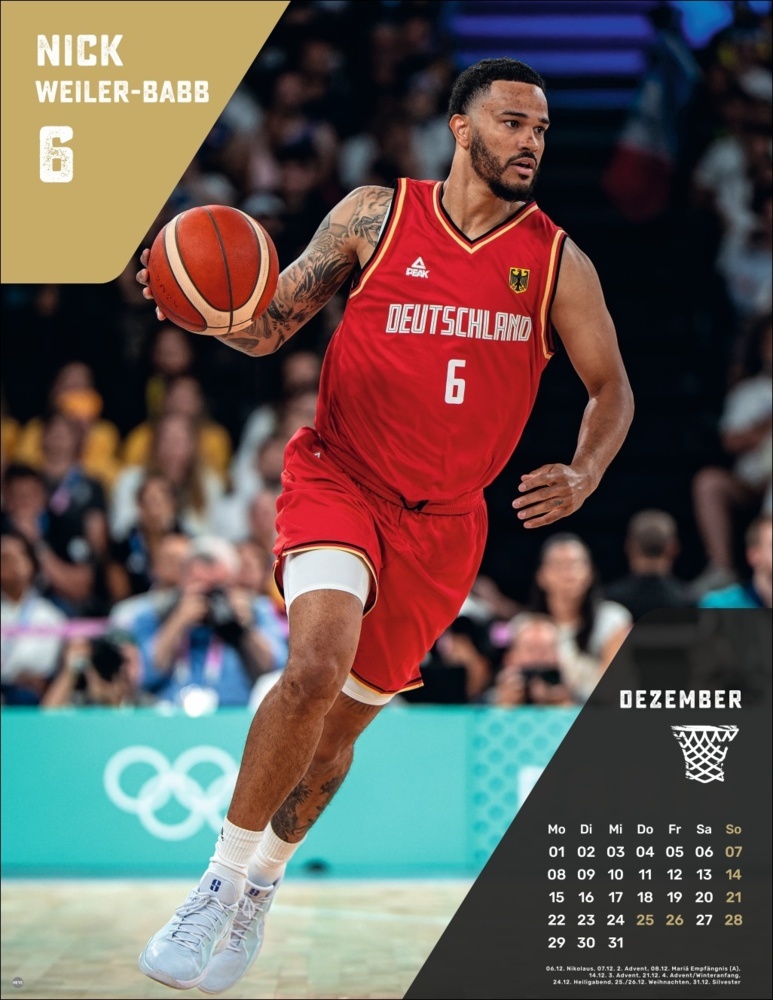 Bild: 9783756413324 | DBB Basketball Posterkalender 2025 | Kalender | Spiralbindung | 15 S.