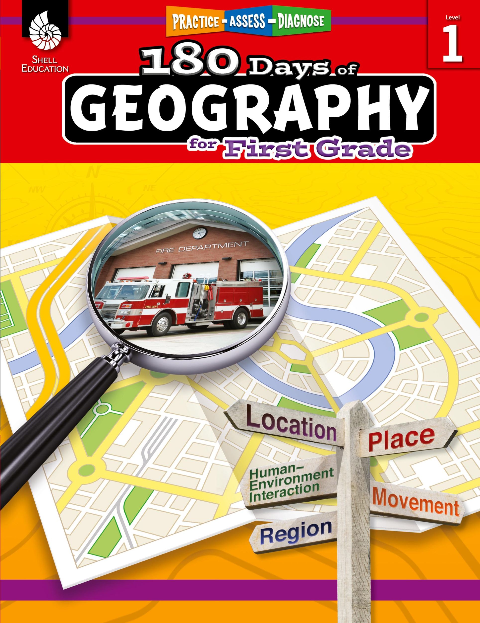 Cover: 9781425833022 | 180 Days of Geography for First Grade | Practice, Assess, Diagnose