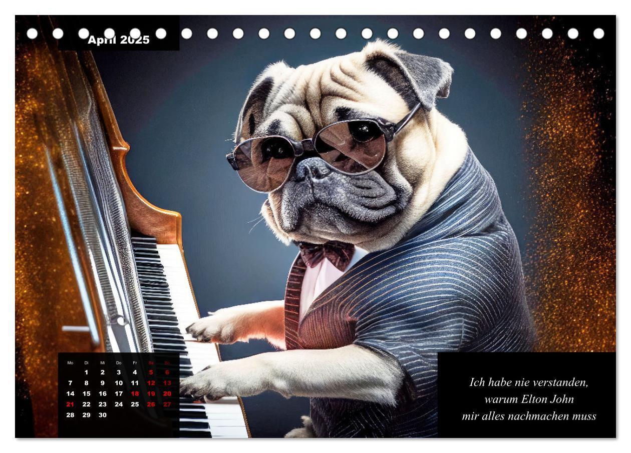 Bild: 9783383918056 | Der humoristische Mops-Kalender (Tischkalender 2025 DIN A5 quer),...