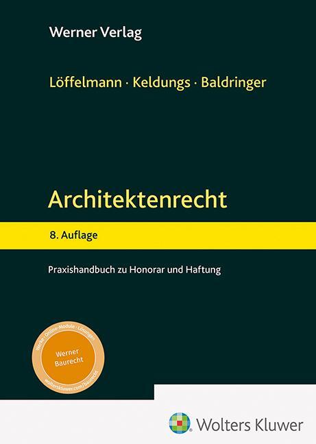 Cover: 9783804155923 | Architektenrecht | Praxishandbuch zu Honorar und Haftung | Buch | 2024