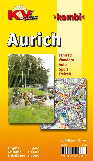 Cover: 9783896416667 | Aurich, KVplan, Radkarte/Freizeitkarte/Stadtplan, 1:25.000 /...