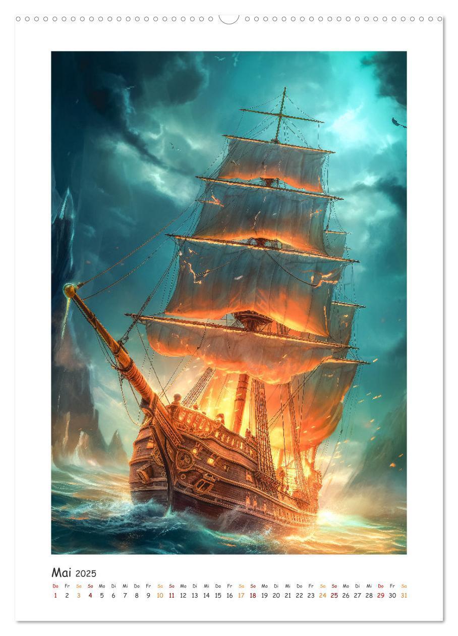 Bild: 9783435867653 | Piratenschiffe (Wandkalender 2025 DIN A2 hoch), CALVENDO...