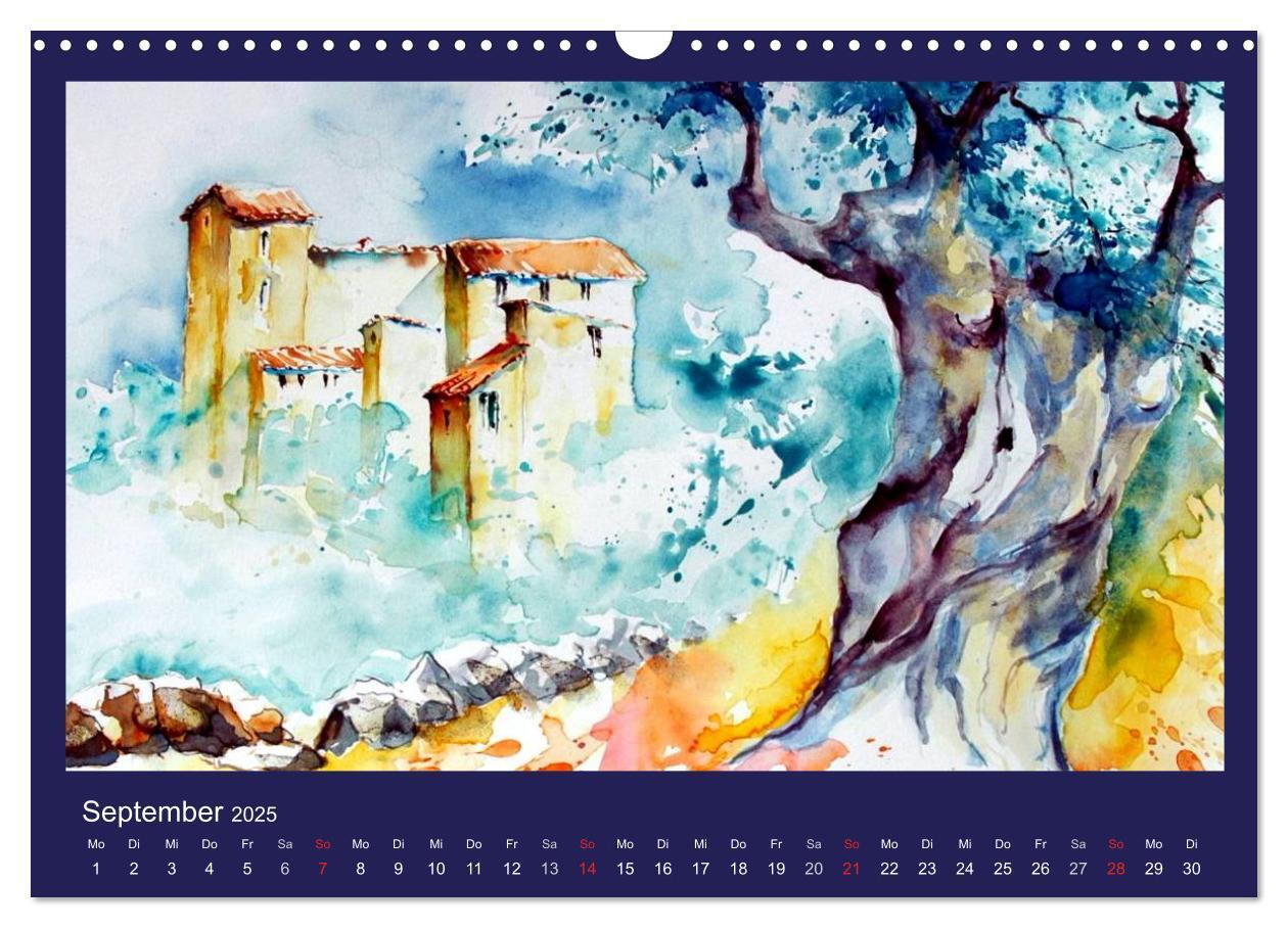 Bild: 9783435818570 | Mallorca Aquarelle (Wandkalender 2025 DIN A3 quer), CALVENDO...