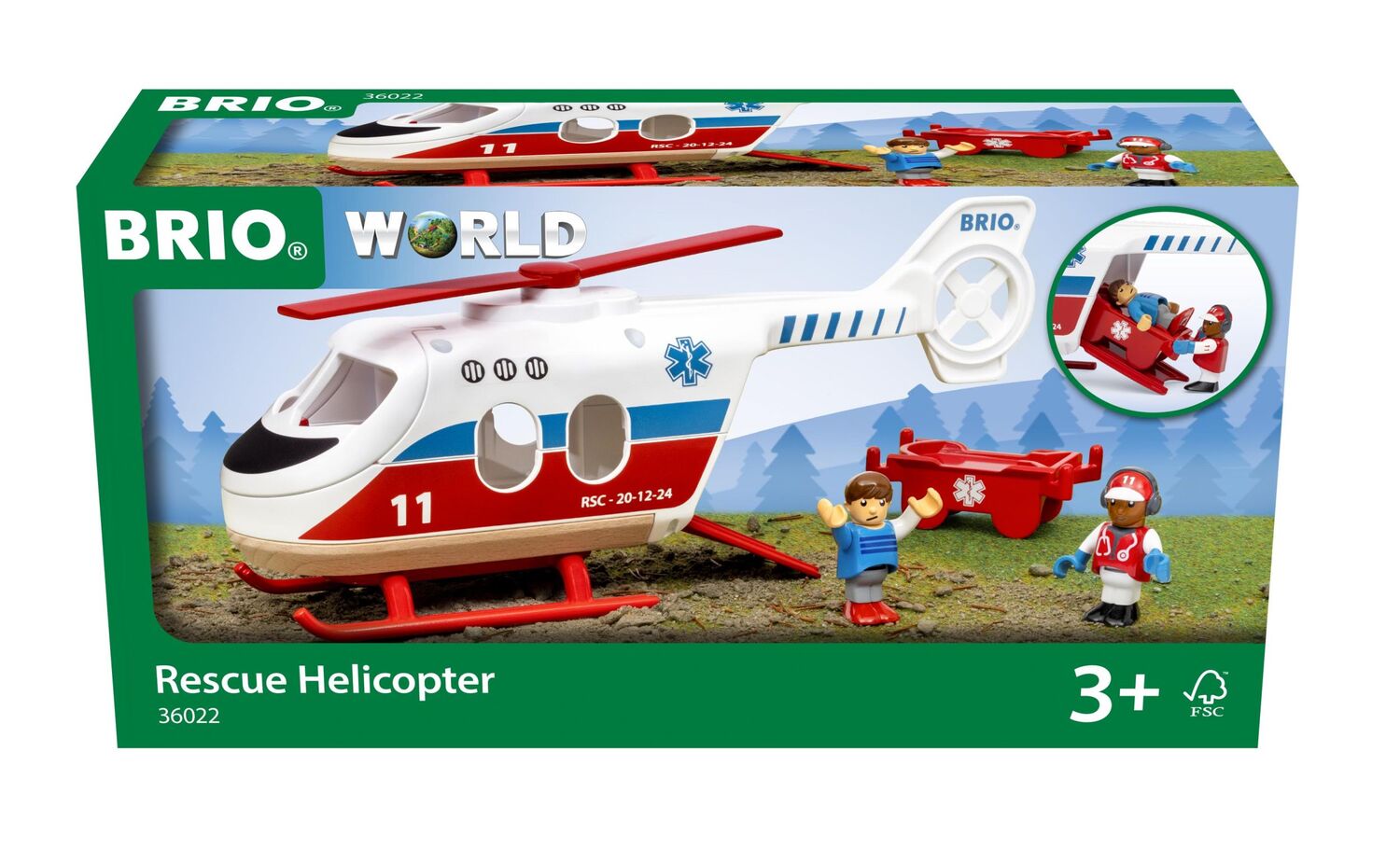 Cover: 7312350360226 | 36022 BRIO Rettungshubschrauber - Empfohlen für Kinder ab 3 Jahren