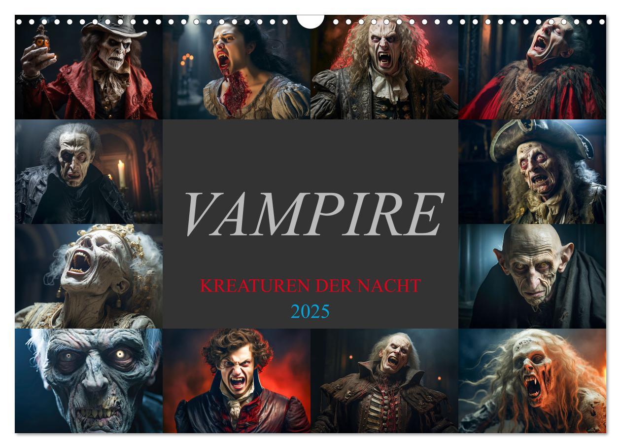 Cover: 9783383884535 | Vampire - Kreaturen der Nacht (Wandkalender 2025 DIN A3 quer),...