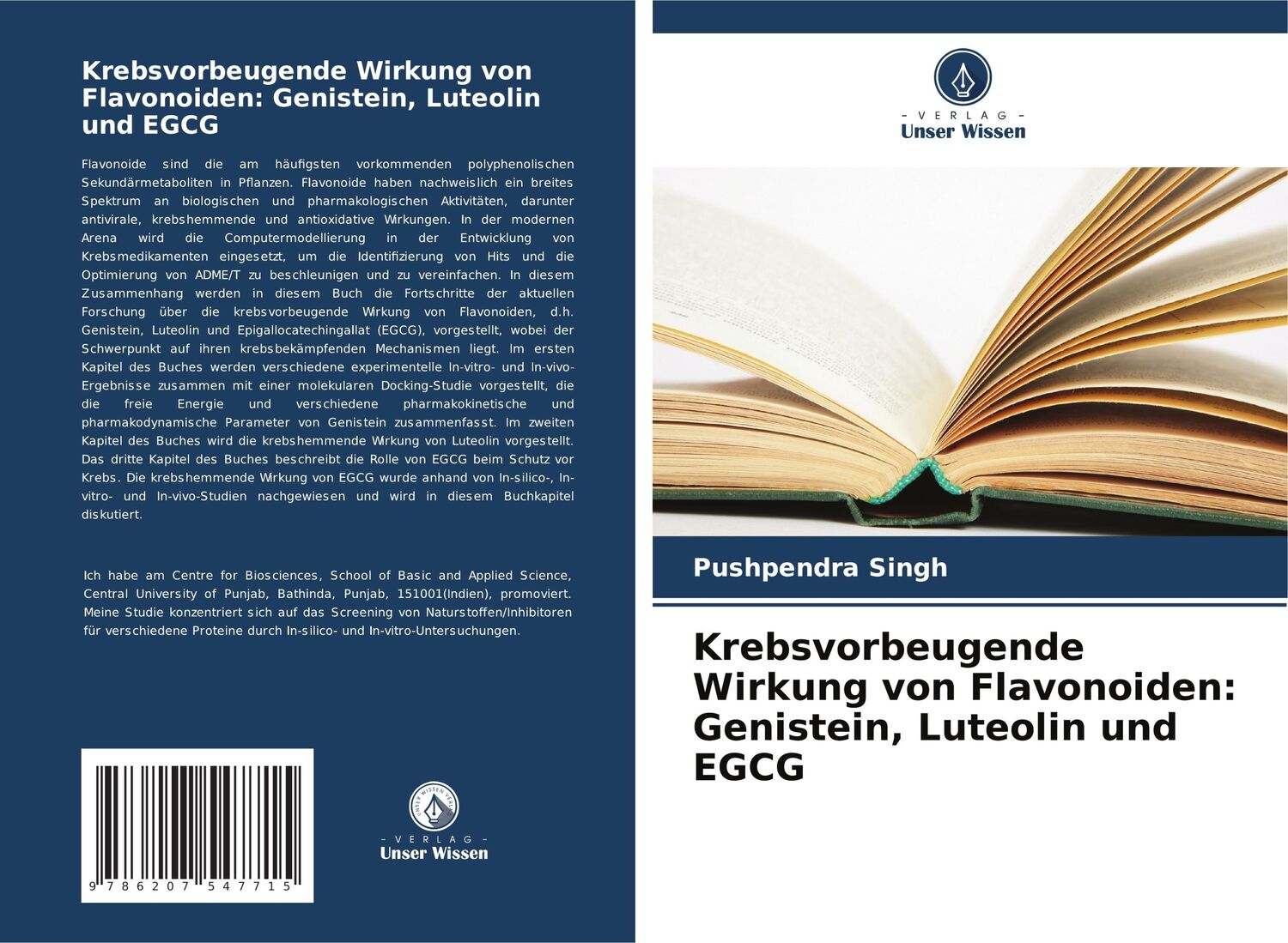 Cover: 9786207547715 | Krebsvorbeugende Wirkung von Flavonoiden: Genistein, Luteolin und EGCG