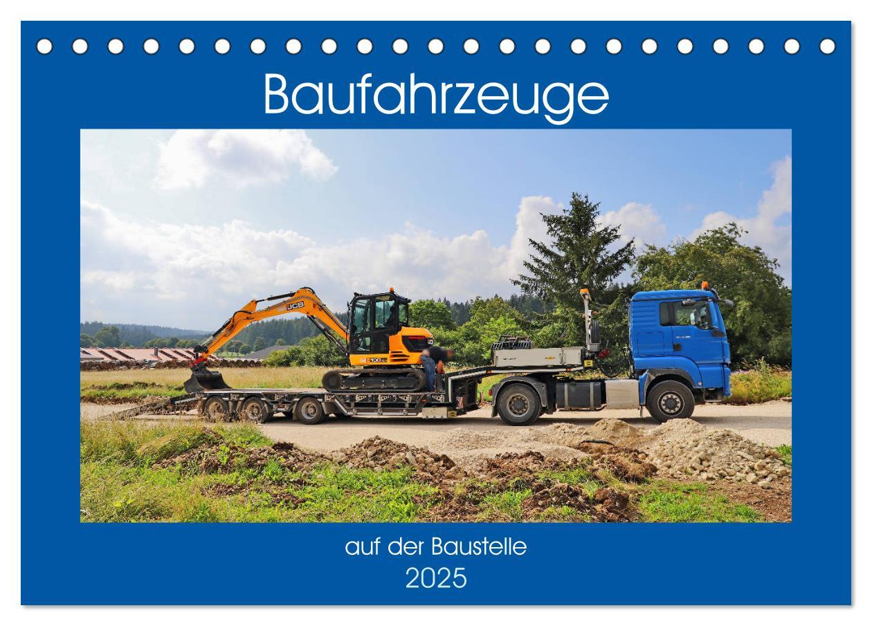 Cover: 9783435297825 | Baufahrzeuge auf der Baustelle (Tischkalender 2025 DIN A5 quer),...