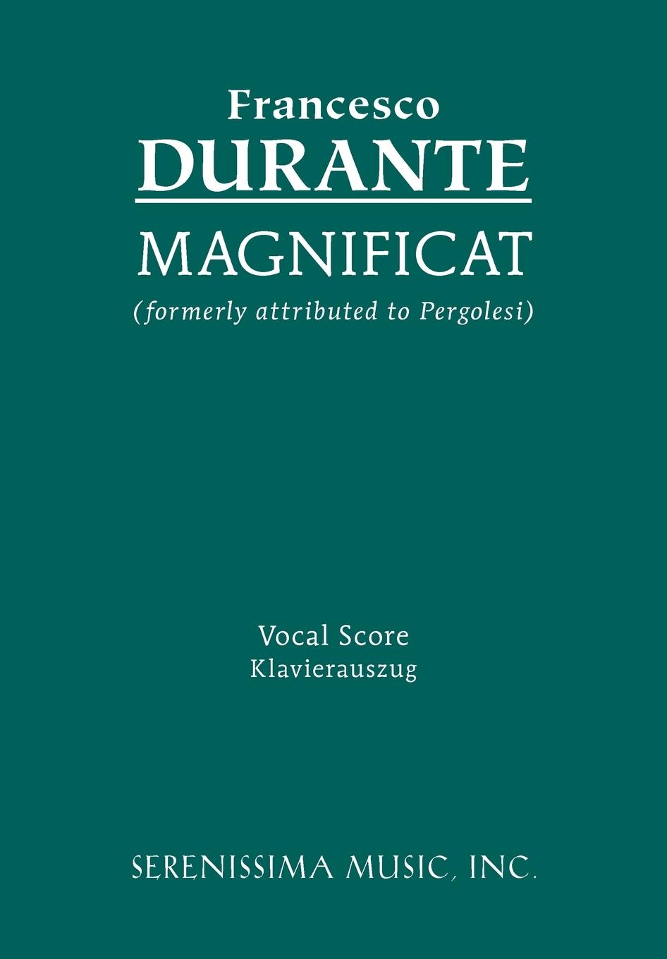 Cover: 9781932419511 | Magnificat | Vocal score | Francesco Durante | Taschenbuch | Paperback