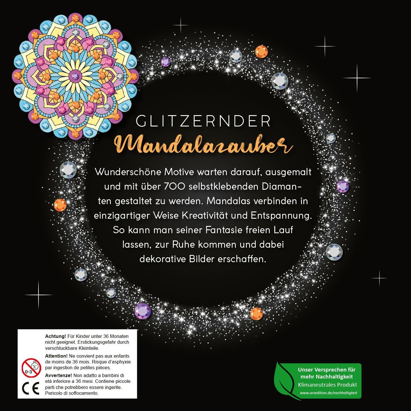 Rückseite: 4014489134893 | Diamond Mandalas | Ausmalen &amp; Stickern - mit Diamond Dots | Buch