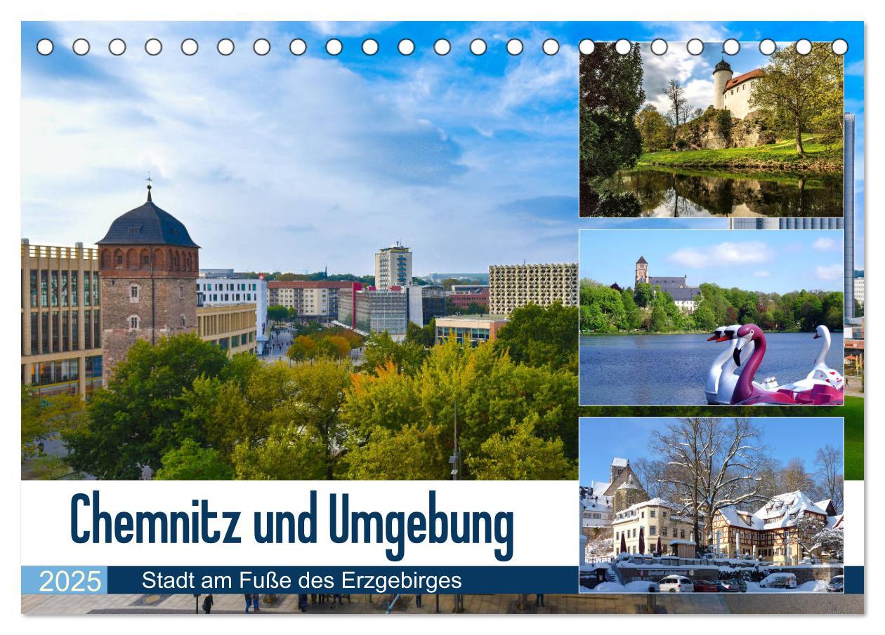 Cover: 9783435233922 | Chemnitz und Umgebung (Tischkalender 2025 DIN A5 quer), CALVENDO...