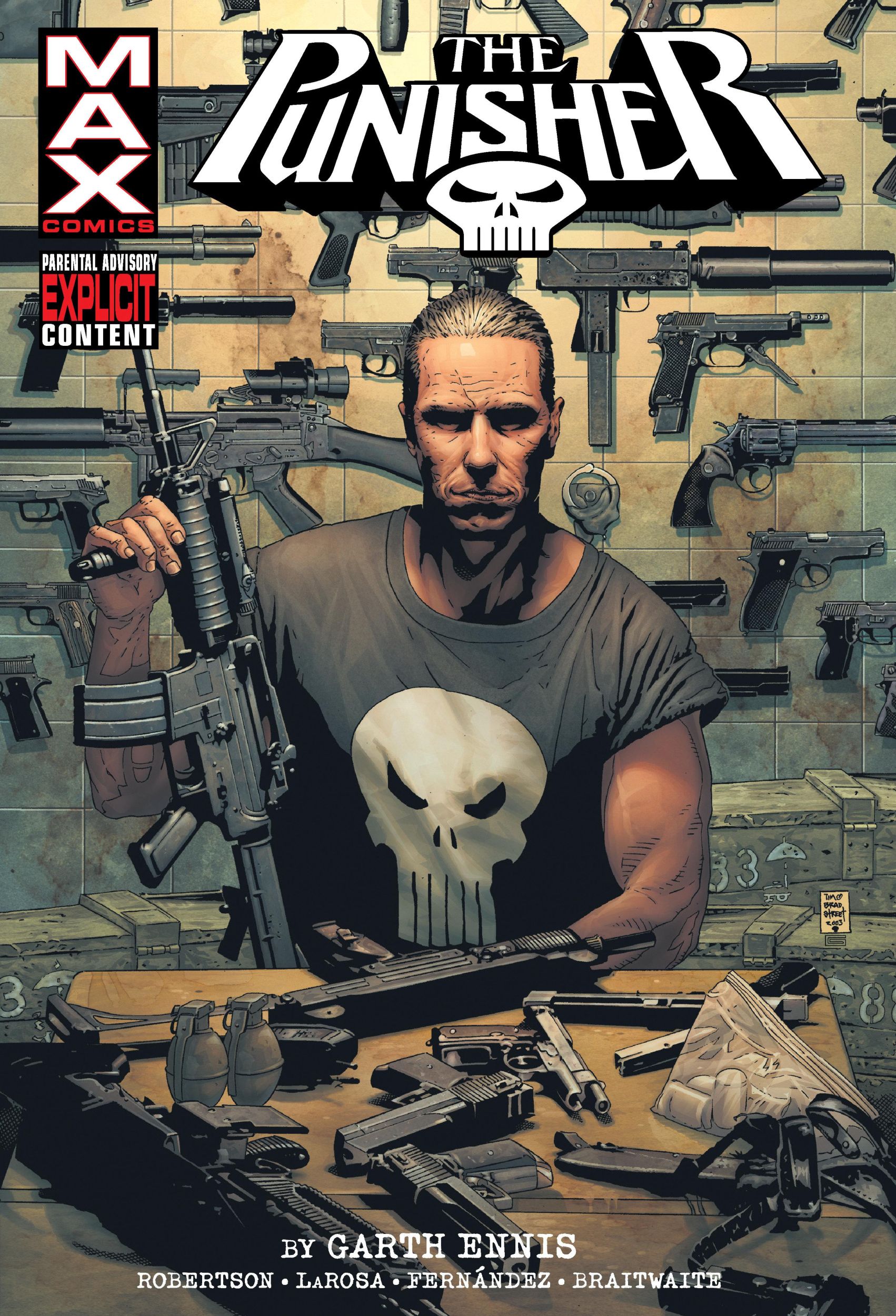 Cover: 9781302957711 | Punisher Max by Garth Ennis Omnibus Vol. 1 Bradstreet Cover [New...