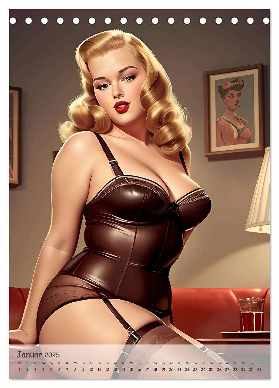 Bild: 9783383808623 | Pin-up Girls - Retro Glamour (Tischkalender 2025 DIN A5 hoch),...