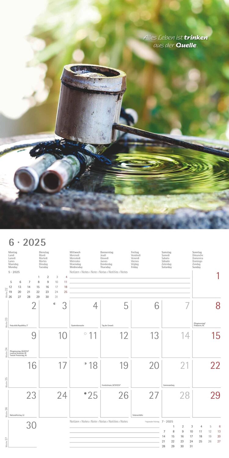 Bild: 4251732340858 | Zen 2025 - Broschürenkalender 30x30 cm (30x60 geöffnet) - Kalender...