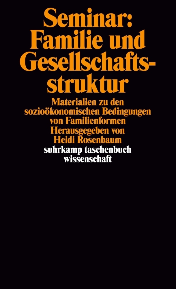 Cover: 9783518278444 | Seminar: Familie und Gesellschaftsstruktur | Heidi Rosenbaum | Buch