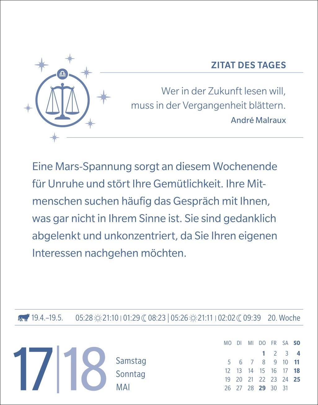 Bild: 9783840033735 | Waage Sternzeichenkalender 2025 - Tagesabreißkalender - Ihr...