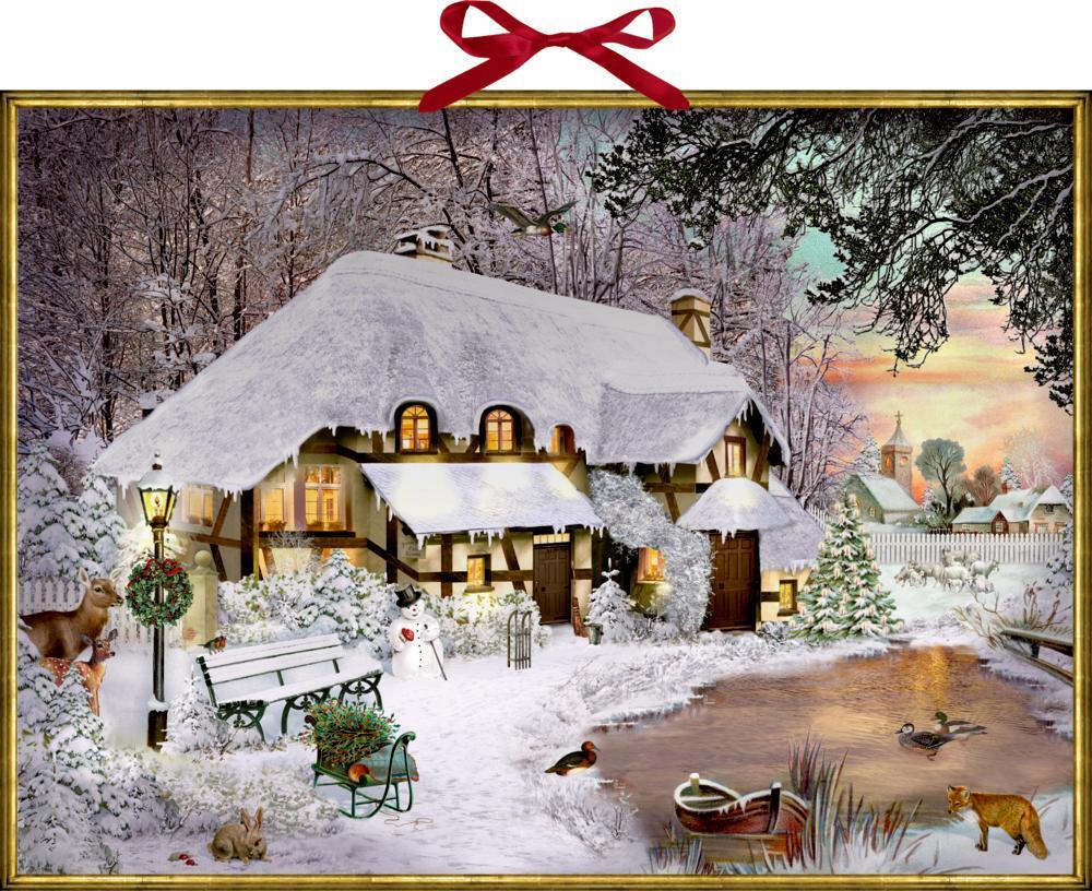 Cover: 4050003719979 | Wandkalender - Winterliches Cottage | Barbara Behr | Kalender | 1 S.