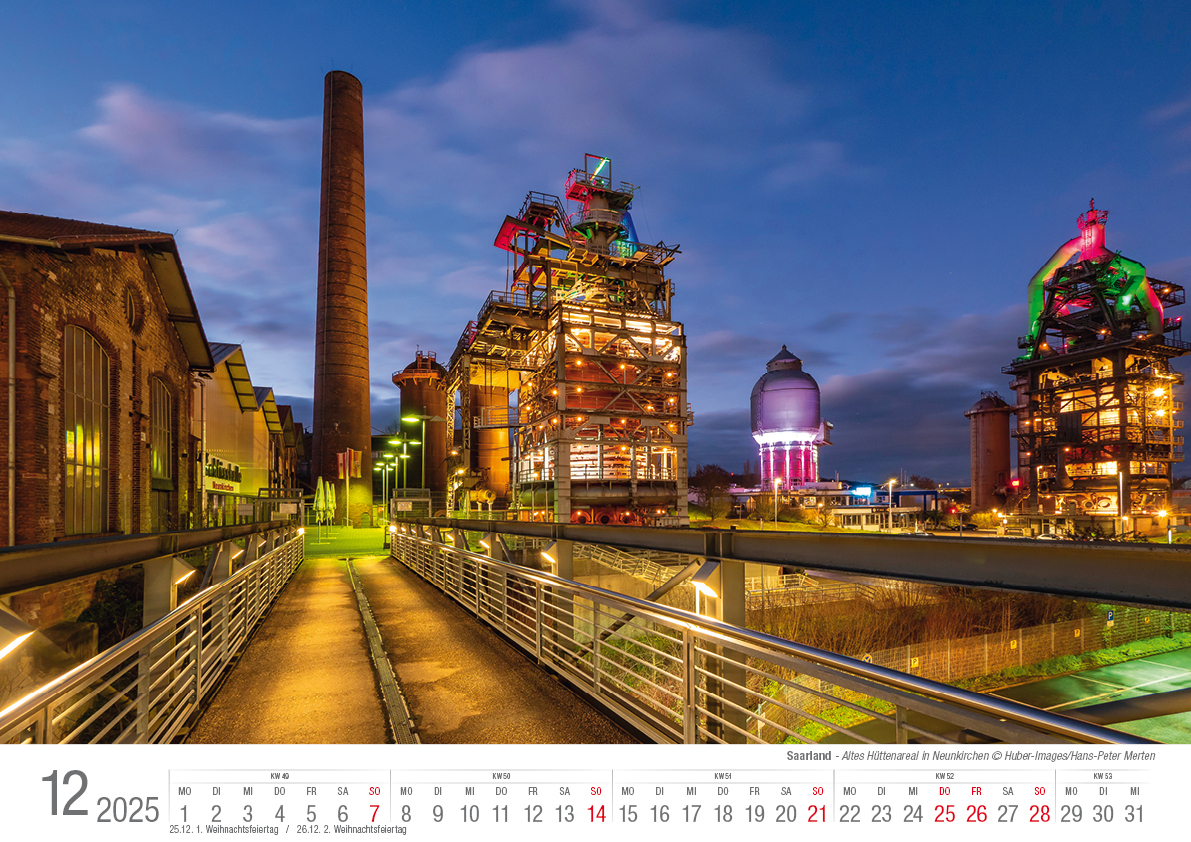 Bild: 9783965352155 | Saarland 2025 Bildkalender A3 quer Spiralbindung | Holger Klaes | 2025