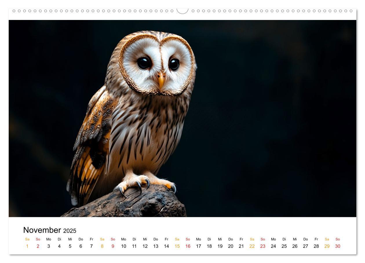 Bild: 9783457232781 | Im Reich der Eulen (hochwertiger Premium Wandkalender 2025 DIN A2...