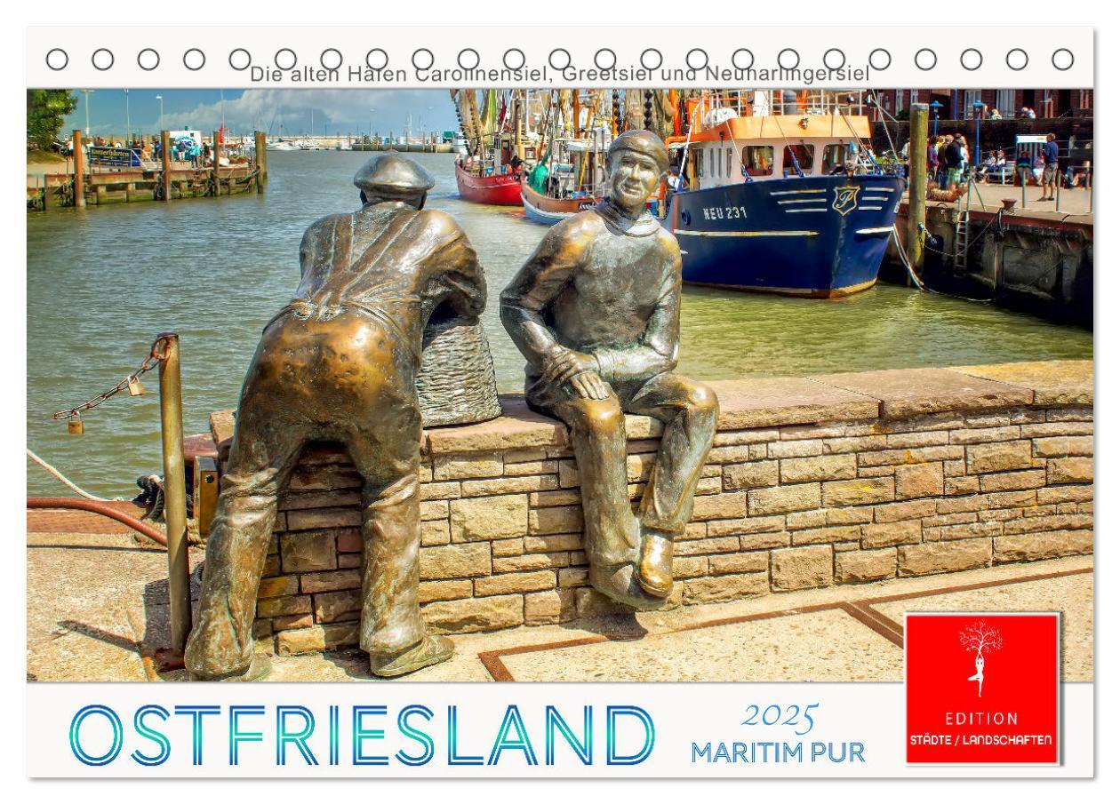 Cover: 9783457239681 | Ostfriesland - maritim pur (Tischkalender 2025 DIN A5 quer),...