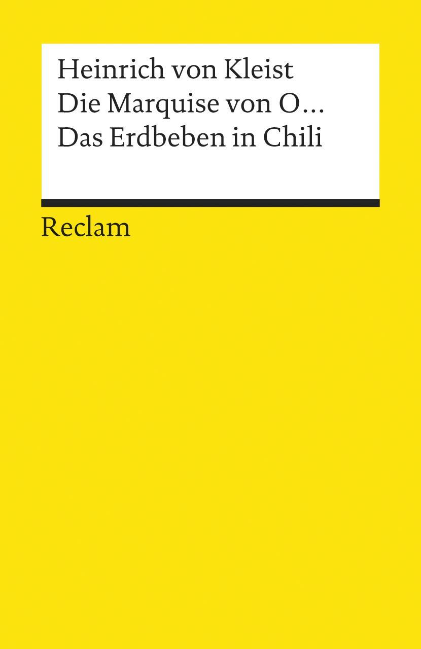 Cover: 9783150080023 | Die Marquise von O... / Das Erdbeben in Chili | Heinrich von Kleist