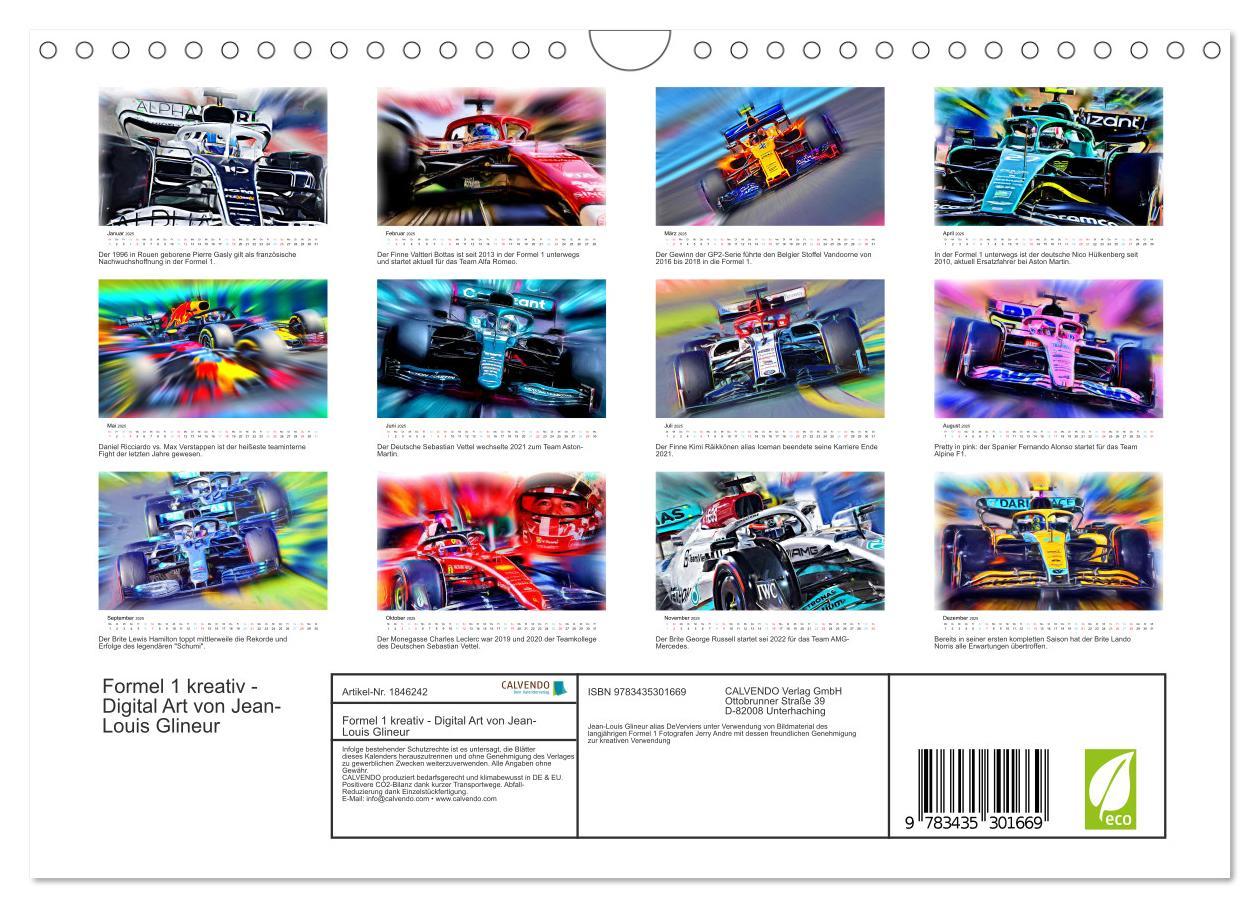 Bild: 9783435301669 | Formel 1 kreativ - Digital Art von Jean-Louis Glineur (Wandkalender...