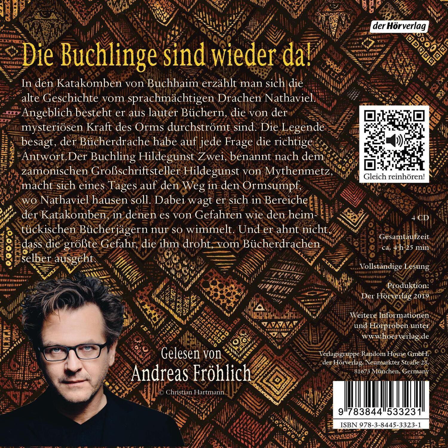 Bild: 9783844533231 | Der Bücherdrache | Eine Erzählung aus Zamonien | Walter Moers | CD