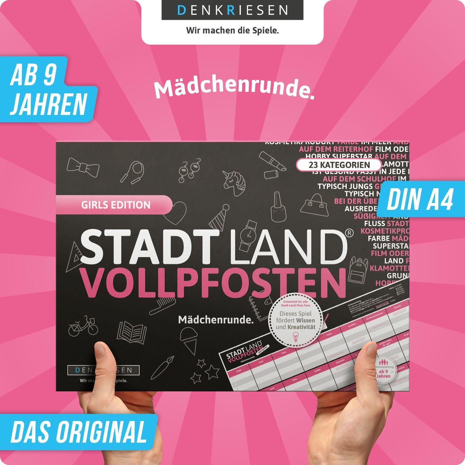 Bild: 4260528090303 | STADT LAND VOLLPFOSTEN® - GIRLS EDITION "Mädchenrunde" | Taschenbuch