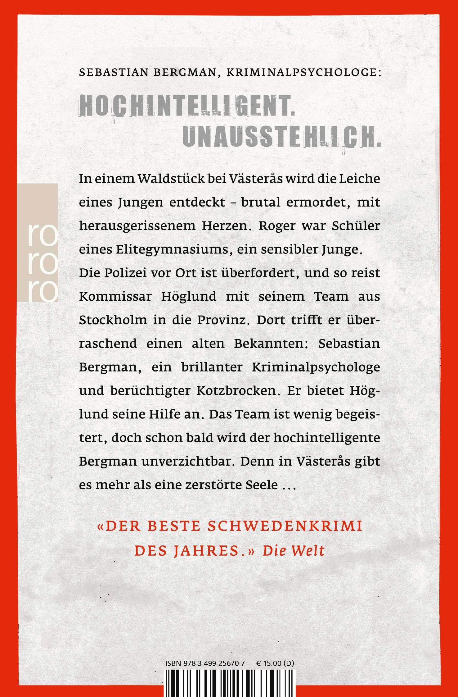 Rückseite: 9783499256707 | Der Mann, der kein Mörder war | Ein Fall für Sebastian Bergman | Buch