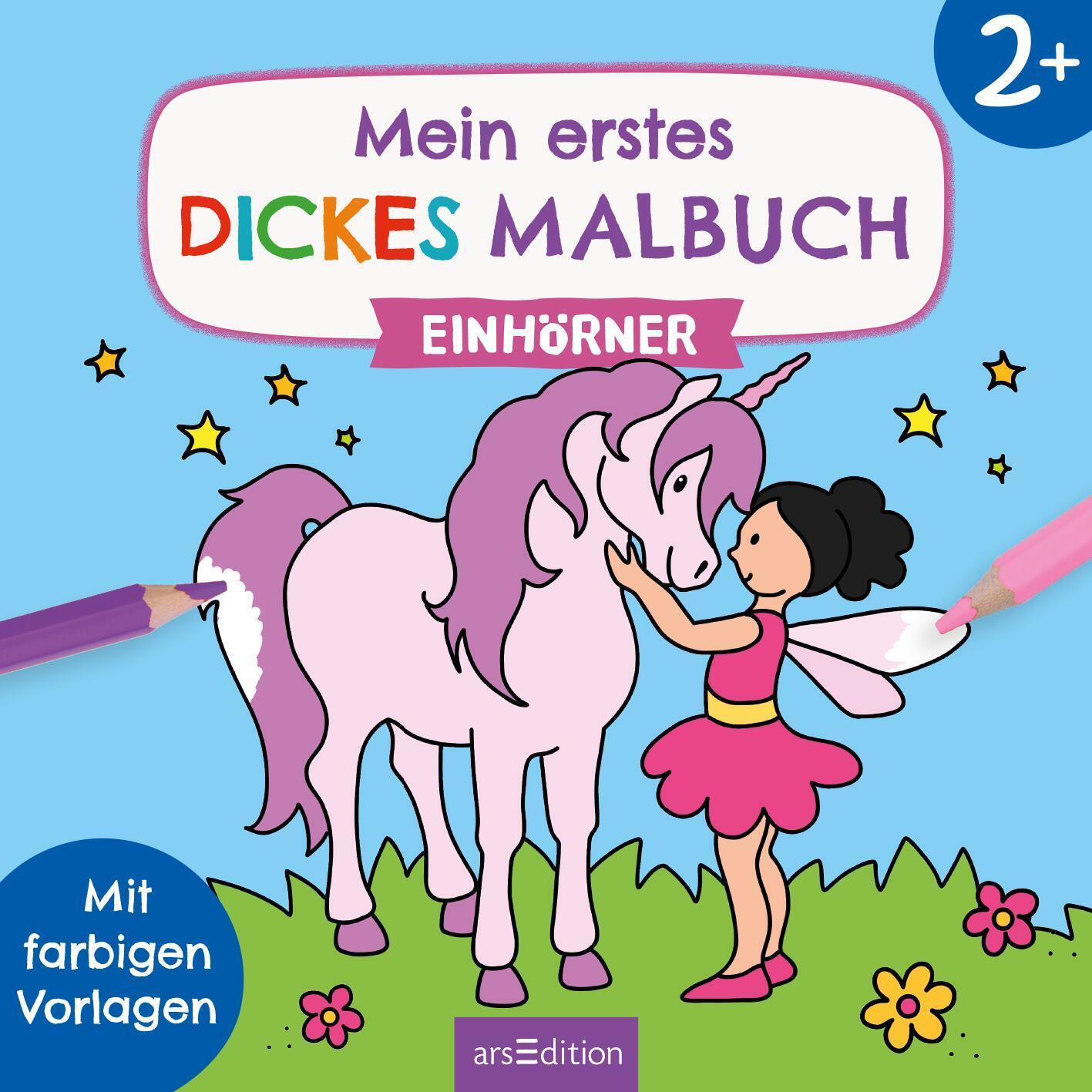 Bild: 9783845853819 | Mein erstes dickes Malbuch ab 2 - Einhörner | Mit farbigen Vorlagen