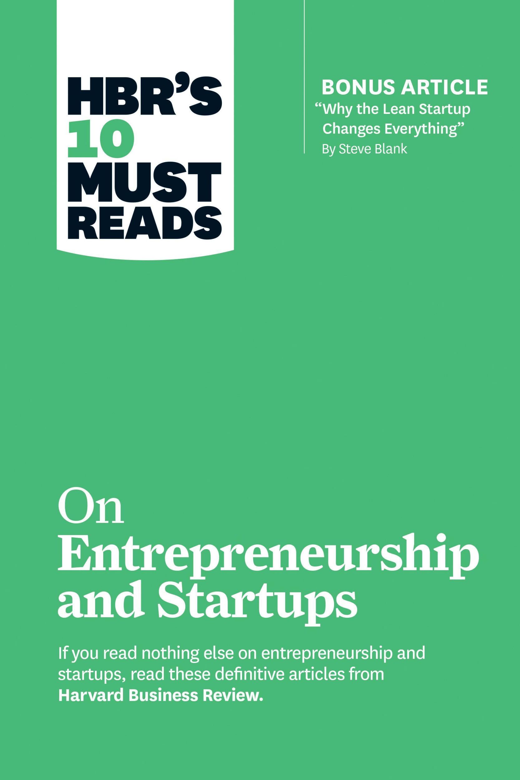 Cover: 9781633694385 | Hbr's 10 Must Reads on Entrepreneurship and Startups (Featuring...